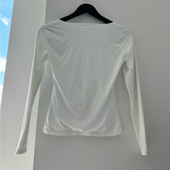 Abercrombie & Fitch Soft Matte Seamless Long Sleeve Tuckable Squareneck Top NWT - Picture 6 of 8